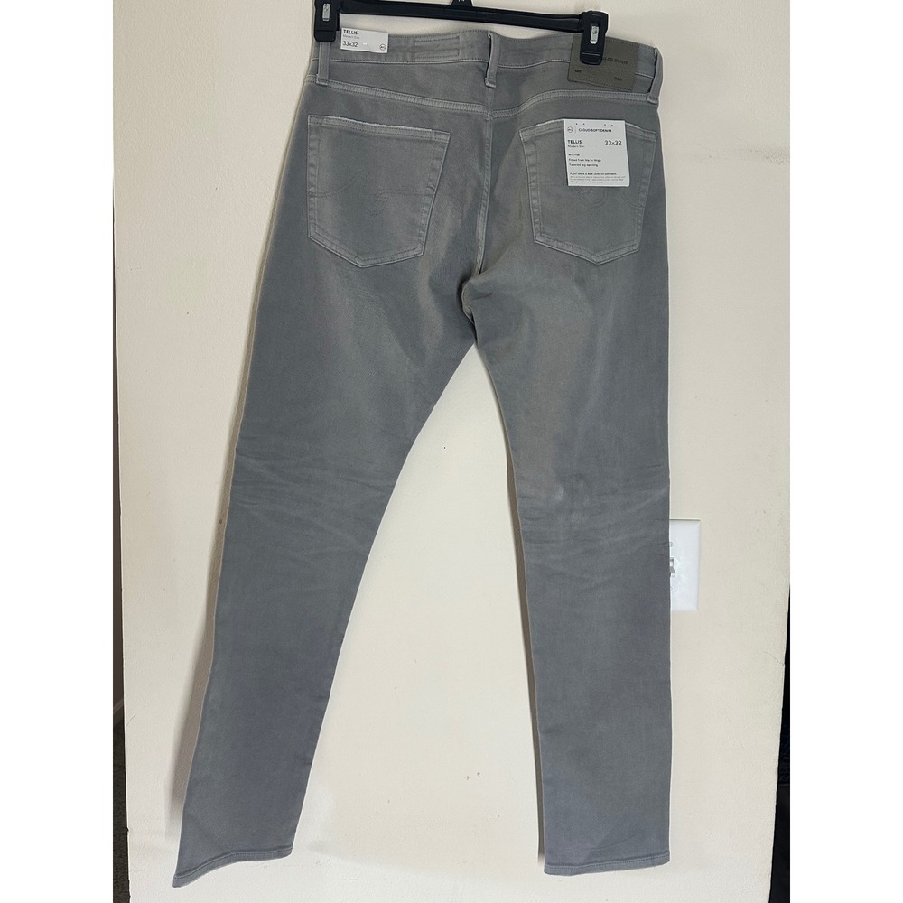 AG Adriano Goldschmied Tellis Modern Slim Fit Jeans Grey 33x32 Cloud Soft Denim - Picture 5 of 6